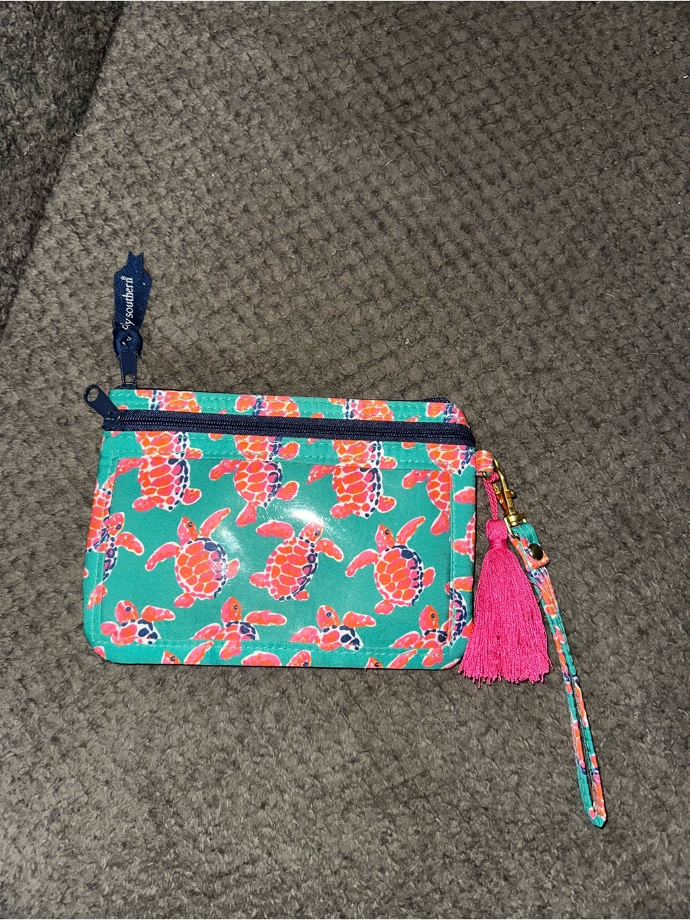 Simply Southern Turtle Wristlet Bag 7" X 5"